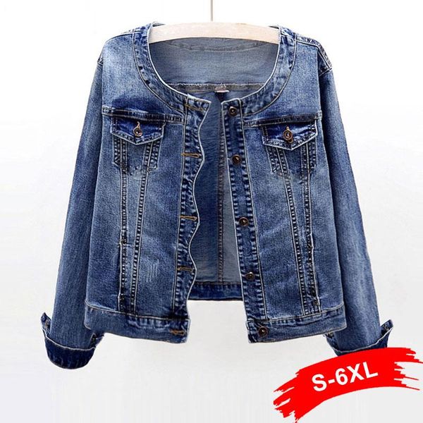 size round collar plus blue bomber short denim jackets 6xl streetwear stretch jacket casual jaqueta jeans coat female women's, Black;brown
size round collar plus blue bomber short denim jackets 6xl streetwear stretch jacket casual jaqueta jeans coat female women's, Black;brown