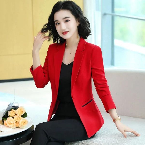 women's suits & blazers formal women and jackets spring autumn single button blazer elegant ladies office work wear female plus size 3x, White;black
women's suits & blazers formal women and jackets spring autumn single button blazer elegant ladies office work wear female plus size 3x, White;black