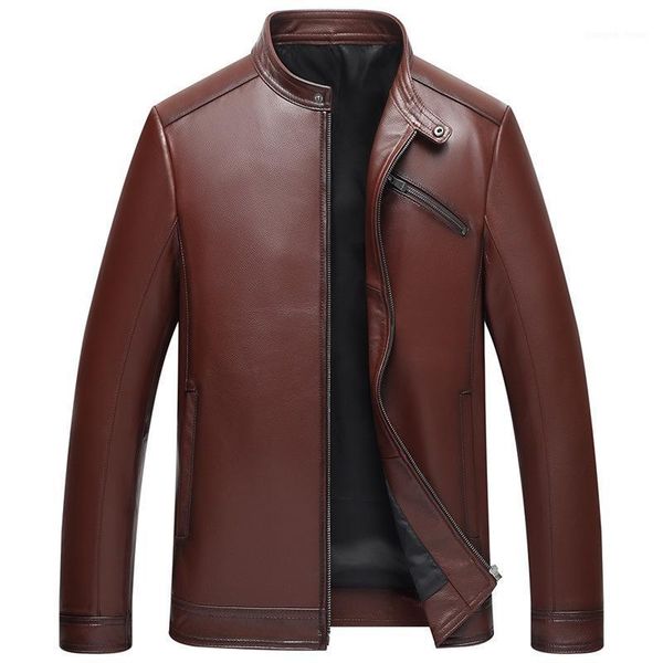 men's leather & faux mens business standing collar jackets jacket male motorcycle, Black
men's leather & faux mens business standing collar jackets jacket male motorcycle, Black