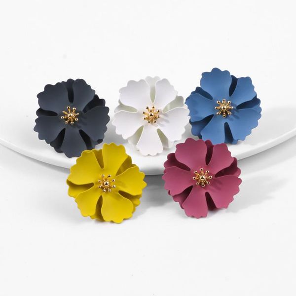 stud vg 6ym spray paint big flower earrings for women summer colorful romantic sweet jewelry accessories, Golden;silver
stud vg 6ym spray paint big flower earrings for women summer colorful romantic sweet jewelry accessories, Golden;silver