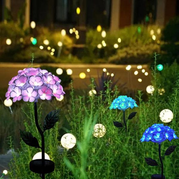 lawn lamps led solar light artificial hydrangea simulation flower outdoor waterproof garden stakes yard art for home decoration
lawn lamps led solar light artificial hydrangea simulation flower outdoor waterproof garden stakes yard art for home decoration