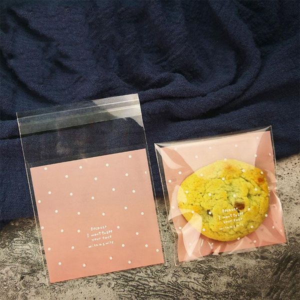 gift wrap 50pcs packing bag plastic biscuits baking supplies pink frosted polka dot cellophane self-stick small packaging
gift wrap 50pcs packing bag plastic biscuits baking supplies pink frosted polka dot cellophane self-stick small packaging