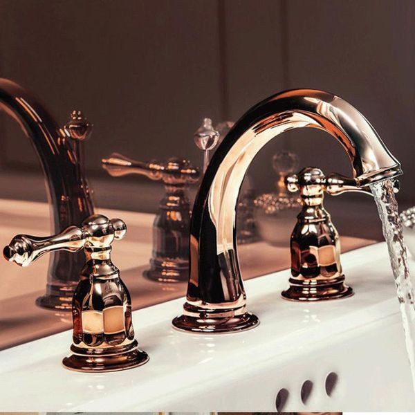 widespread basin faucet bathroom 8 inch sink tap rose gold three holes brass classical mixer faucets
widespread basin faucet bathroom 8 inch sink tap rose gold three holes brass classical mixer faucets