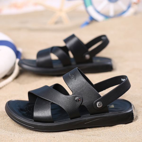 2021 summer first layer cowhide korean style slippers outer wear comfortable soft bottom casual sandals fashion beach shoes two-way wear, Black
2021 summer first layer cowhide korean style slippers outer wear comfortable soft bottom casual sandals fashion beach shoes two-way wear, Black