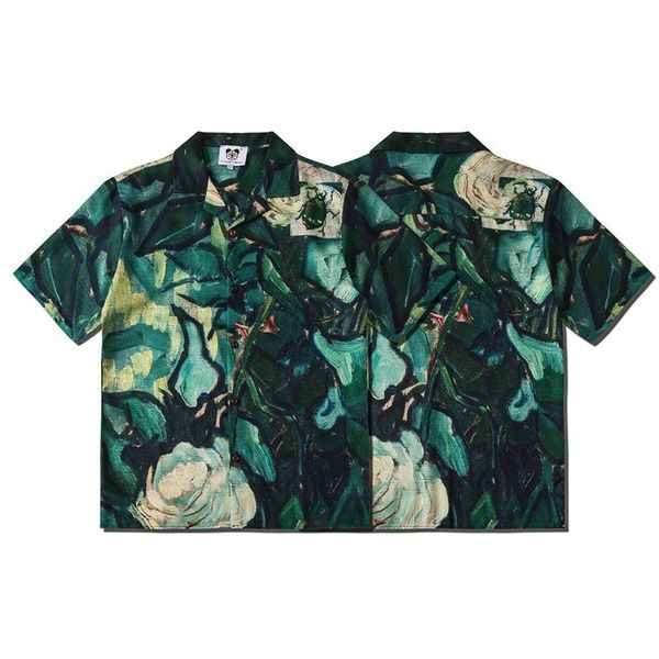 men's casual shirts spring summer leisure street fashion men and women loose cardigans tropical rain forest print lapel short-sleeved s, White;black
men's casual shirts spring summer leisure street fashion men and women loose cardigans tropical rain forest print lapel short-sleeved s, White;black
