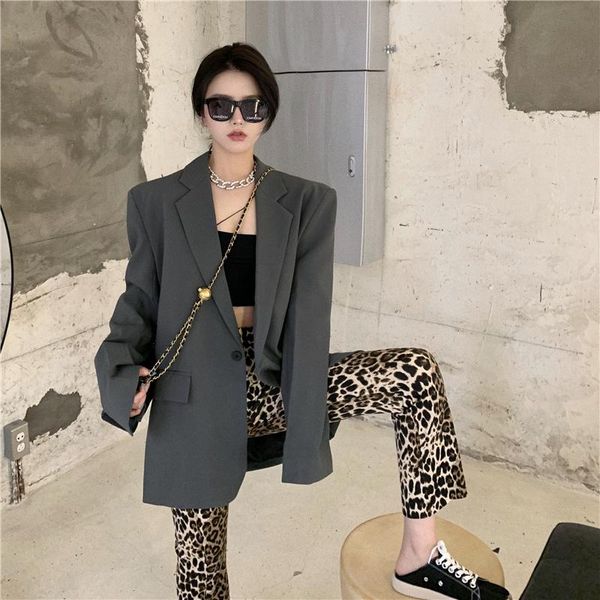 temperament korean style loose british ladies blazer 2021 autumn all-match suit jacket women's suits & blazers, White;black
temperament korean style loose british ladies blazer 2021 autumn all-match suit jacket women's suits & blazers, White;black