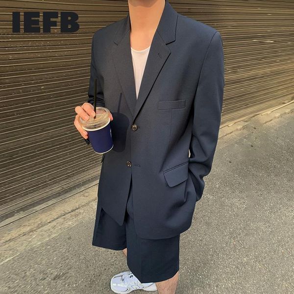 men's suits & blazers iefb korean streetwear casual back elastic suit shorts + long lseeve loose two pieces set clothing 9y6598, White;black
men's suits & blazers iefb korean streetwear casual back elastic suit shorts + long lseeve loose two pieces set clothing 9y6598, White;black