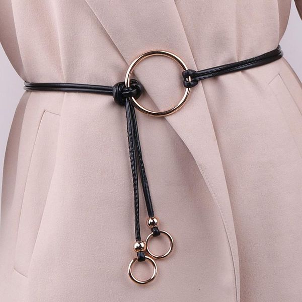 belts fashion women golden circle buckle leather thin belt all-match dress accessories casual female harajuku punk waistband, Black;brown
belts fashion women golden circle buckle leather thin belt all-match dress accessories casual female harajuku punk waistband, Black;brown