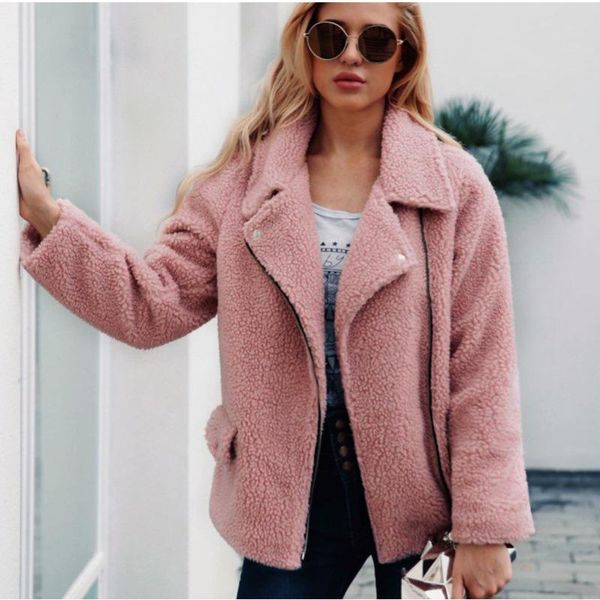 women's wool & blends jacket fluff fur imitation coat women autumn winter jackets for fall 2021 wm*, Black
women's wool & blends jacket fluff fur imitation coat women autumn winter jackets for fall 2021 wm*, Black
