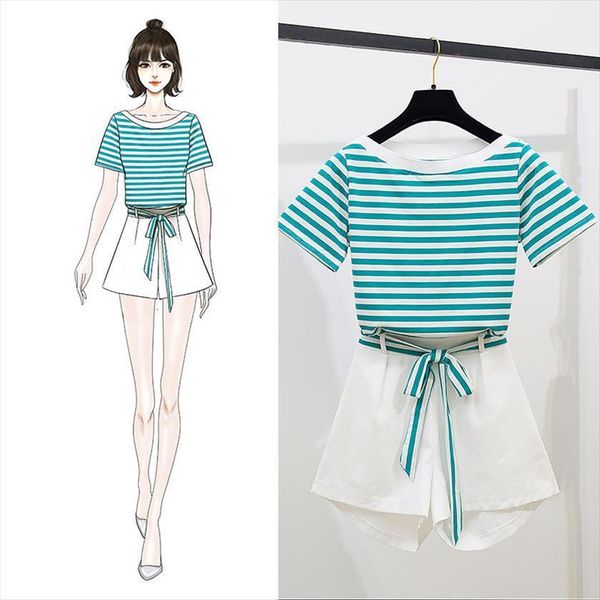 summer clothes 2 piece womens tracksuits sets stripe t shirts high waist shorts two suits outfits, Gray
summer clothes 2 piece womens tracksuits sets stripe t shirts high waist shorts two suits outfits, Gray
