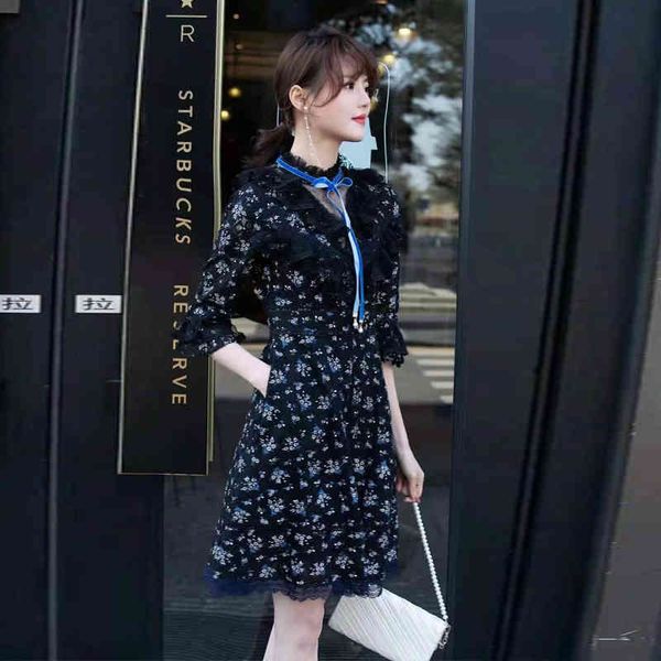 feminine fashion high-quality street-style expanded sleeves ruffled crochet print party vintage elegant black dress, Black;gray
feminine fashion high-quality street-style expanded sleeves ruffled crochet print party vintage elegant black dress, Black;gray