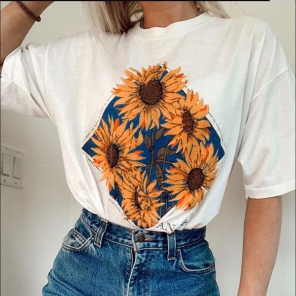 harajuku white sunflower t shirts women 2021 vintage flower print tee shirt femme casual loose short sleeve t-shirts summer women's t-
harajuku white sunflower t shirts women 2021 vintage flower print tee shirt femme casual loose short sleeve t-shirts summer women's t-