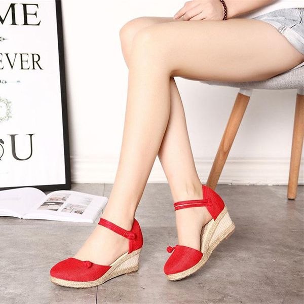 dress shoes vintage women sandals casual linen canvas wedge summer ankle strap med heel platform pump espadrilles, Black
dress shoes vintage women sandals casual linen canvas wedge summer ankle strap med heel platform pump espadrilles, Black