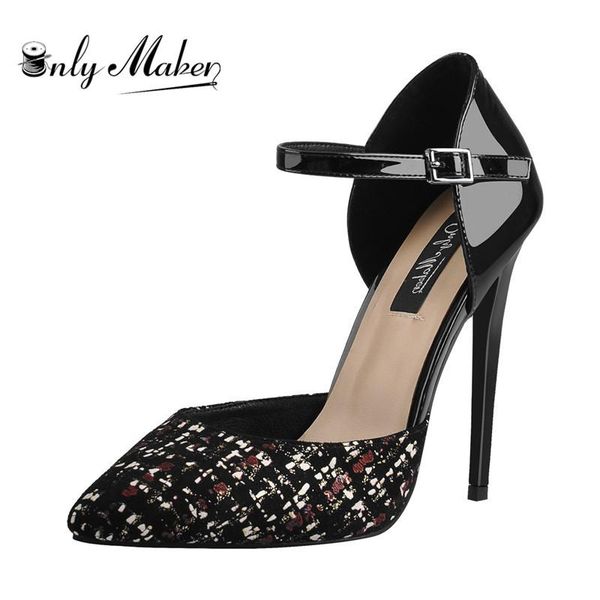 onlymaker women 12cm ankle strap pointed toe d'orsay sandals high heel dress pumps shoes for summer, Black
onlymaker women 12cm ankle strap pointed toe d'orsay sandals high heel dress pumps shoes for summer, Black
