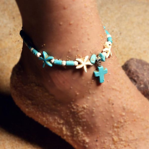 anklets vintage women starlfish cross for beaded trendy chic girl leg bracelet handmade fashion bohemian foot jewelry, Red;blue
anklets vintage women starlfish cross for beaded trendy chic girl leg bracelet handmade fashion bohemian foot jewelry, Red;blue