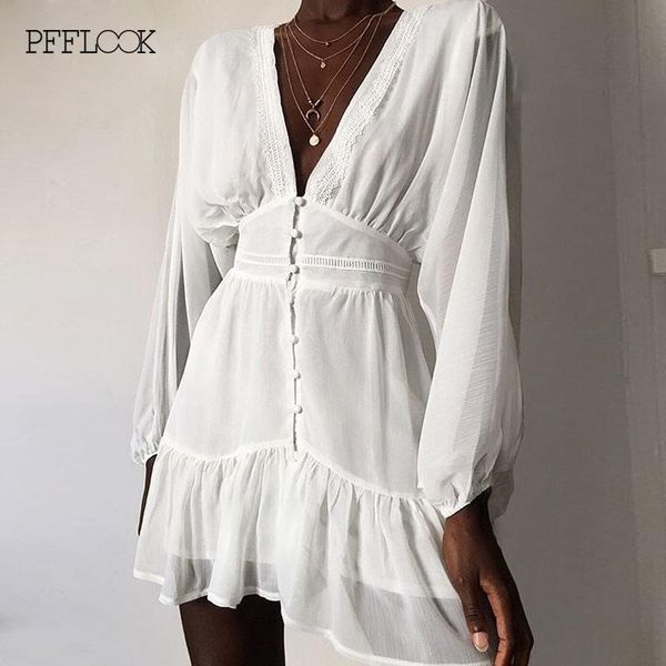 buttons ruffles v neck white dress long lantern sleeve high waist loose mini dresses women solid elegant autumn vestidos casual, Black;gray
buttons ruffles v neck white dress long lantern sleeve high waist loose mini dresses women solid elegant autumn vestidos casual, Black;gray