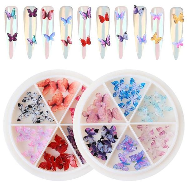 30pcs/wheel flying butterflies decals charm nails manicure accessories 3d acrylic plastic nail art decoration colorful manicure1, Silver;gold
30pcs/wheel flying butterflies decals charm nails manicure accessories 3d acrylic plastic nail art decoration colorful manicure1, Silver;gold