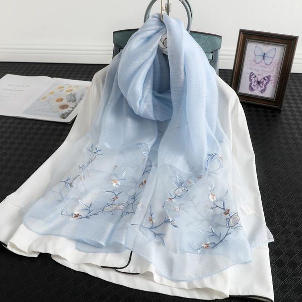 scarves autumn silk pashmina cape women luxury foulard wool blend scarf fashion embroidery echarpes lady shawls, Blue;gray
scarves autumn silk pashmina cape women luxury foulard wool blend scarf fashion embroidery echarpes lady shawls, Blue;gray