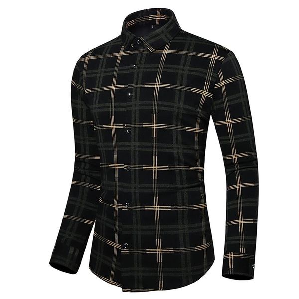 oversized men's long sleeve shirt very good quality casual fashion classic yellow plaid shirts cotton clothing 5xl 6xl 7xl 9683, White;black
oversized men's long sleeve shirt very good quality casual fashion classic yellow plaid shirts cotton clothing 5xl 6xl 7xl 9683, White;black