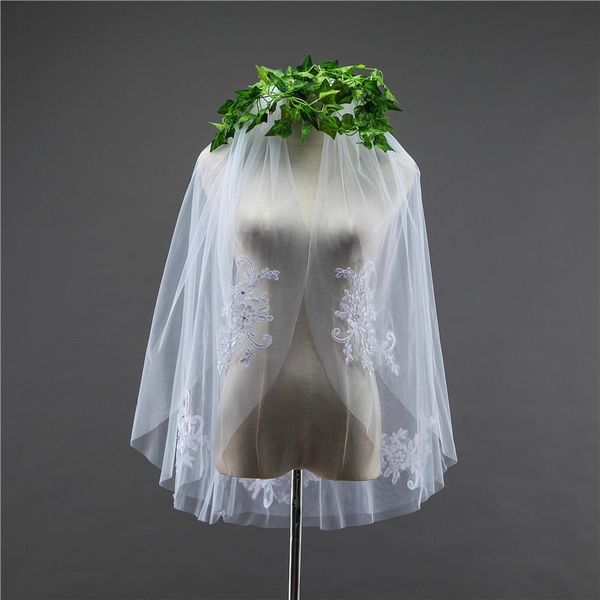 bridal veils diamond lace short wedding with comb two-layers ivory white soft tulle veil accessories, Black
bridal veils diamond lace short wedding with comb two-layers ivory white soft tulle veil accessories, Black