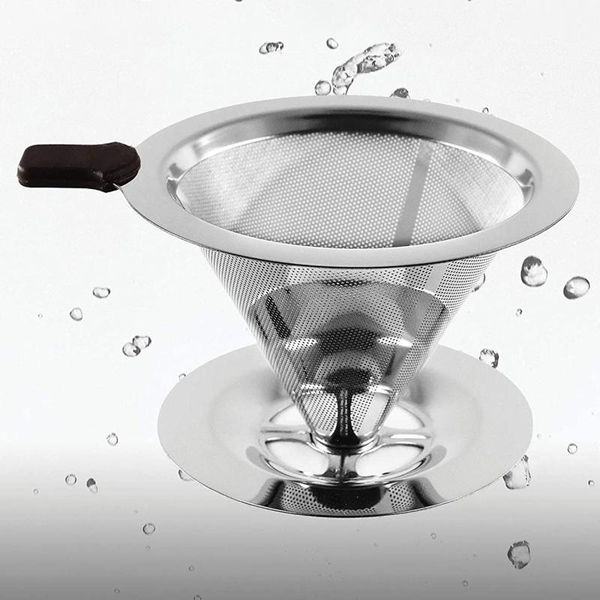 coffee filters reusable filter stainless steel cone baskets mesh strainer pour over dripper with stand holder
coffee filters reusable filter stainless steel cone baskets mesh strainer pour over dripper with stand holder