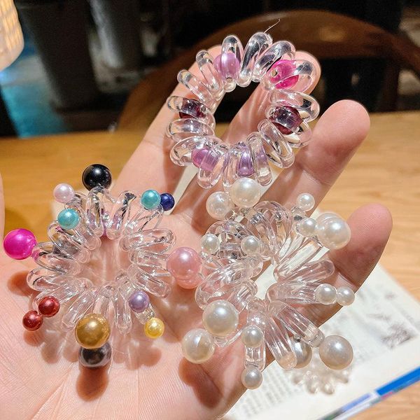 hair accessories woman pearl telephone rope line scrunchies wire elastic bands for girls headwear ponytail holder rubber, Slivery;white
hair accessories woman pearl telephone rope line scrunchies wire elastic bands for girls headwear ponytail holder rubber, Slivery;white