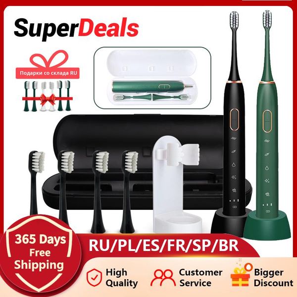 smart electric toothbrush super sonic usb charger rechargeable 5 mode ipx7 waterproof with 8 brush head
smart electric toothbrush super sonic usb charger rechargeable 5 mode ipx7 waterproof with 8 brush head