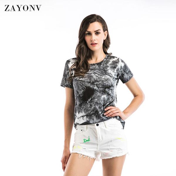 women's t-shirt zayonv tie dye sweatshirt casual short sleeve crewneck pullover shirts, White
women's t-shirt zayonv tie dye sweatshirt casual short sleeve crewneck pullover shirts, White