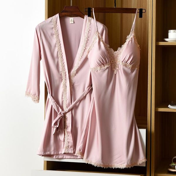 lady pink lace floral trim rayon robe set v-neck loose lounge home dress bride dressing gown kimono bath lingerie nightgown women's sle, Black;red
lady pink lace floral trim rayon robe set v-neck loose lounge home dress bride dressing gown kimono bath lingerie nightgown women's sle, Black;red