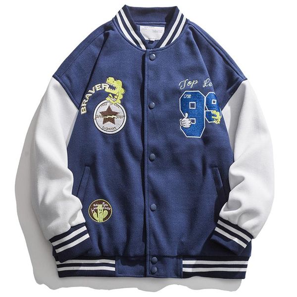 men's jackets 2021 streetwear men hip hop baseball jacket cartoon embroidery patchwork harajuku varsity coats autumn casual bomber, Black;brown
men's jackets 2021 streetwear men hip hop baseball jacket cartoon embroidery patchwork harajuku varsity coats autumn casual bomber, Black;brown