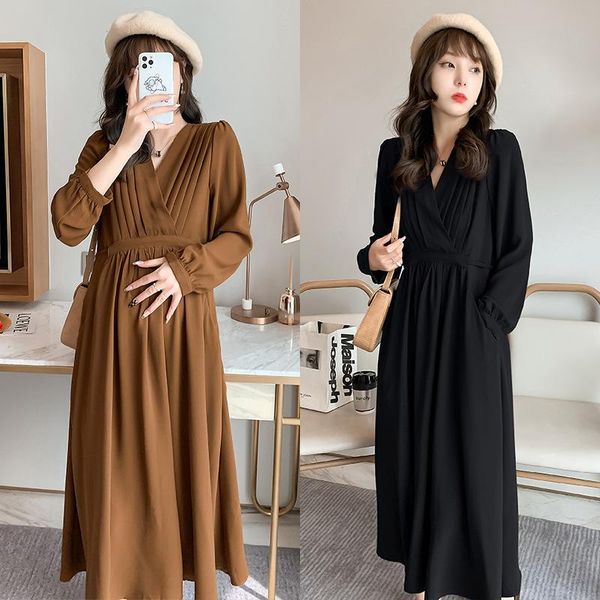 maternity dresses dress autumn and winter french retro early long dress,maternity skirt, White
maternity dresses dress autumn and winter french retro early long dress,maternity skirt, White