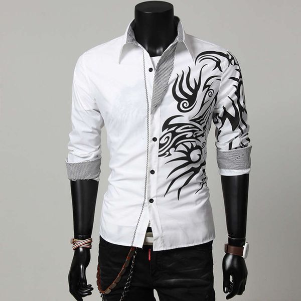 men's casual shirts shirt chinese dragon pattern slim casual print c03 p4wr v9yx, White;black
men's casual shirts shirt chinese dragon pattern slim casual print c03 p4wr v9yx, White;black