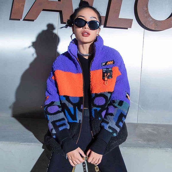 women's sweaters tuogu chao brand women's clothing winter european goods contrast letter fleece thickened warm lamb wool coat wome, White;black
women's sweaters tuogu chao brand women's clothing winter european goods contrast letter fleece thickened warm lamb wool coat wome, White;black