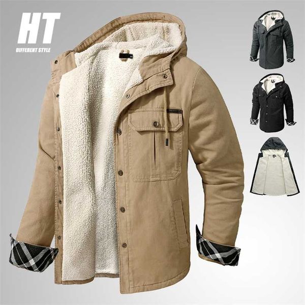 men jacket winter fleece thick warm military tactical jackets parka men hooded outdoor windbreaker coats male brand clothing 211206, Black
men jacket winter fleece thick warm military tactical jackets parka men hooded outdoor windbreaker coats male brand clothing 211206, Black
