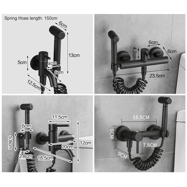 other faucets, showers & accs black bidets sprayer toilet corner vae handheld hygienic garden bidet head pet airbrush tap el011 ii
other faucets, showers & accs black bidets sprayer toilet corner vae handheld hygienic garden bidet head pet airbrush tap el011 ii