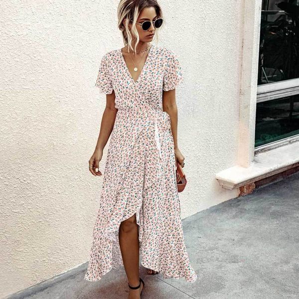 inspired floral print long wrap for women casual rufffle summer ladies maxi dress chic 210412, Black;gray
inspired floral print long wrap for women casual rufffle summer ladies maxi dress chic 210412, Black;gray