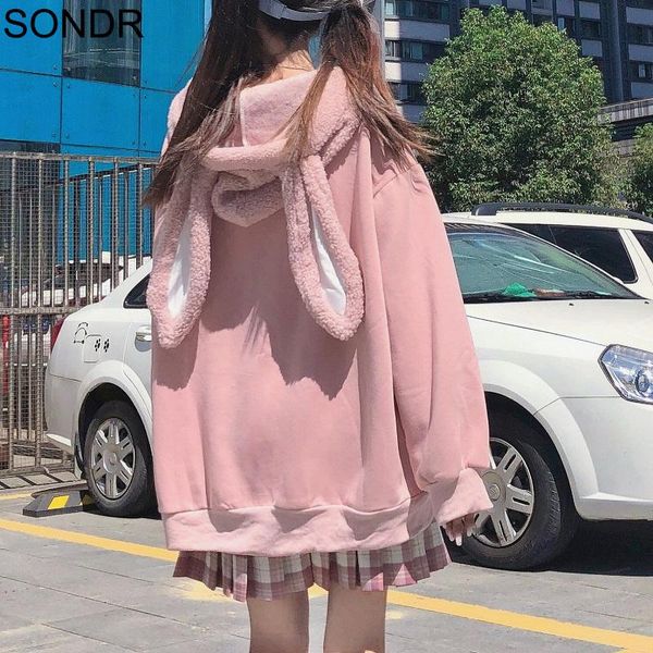 women's hoodies & sweatshirts japanese soft girl loose ears hooded lamb velvet pullover sweatshirt female autumn winter students casu, Black
women's hoodies & sweatshirts japanese soft girl loose ears hooded lamb velvet pullover sweatshirt female autumn winter students casu, Black