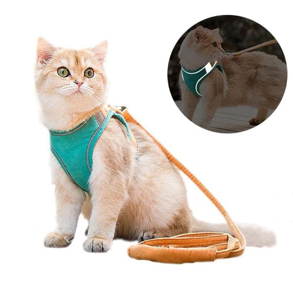 cat collars & leads breathable harness reflect light outdoor walking for cats pure color leash set vest jacket kitten
cat collars & leads breathable harness reflect light outdoor walking for cats pure color leash set vest jacket kitten