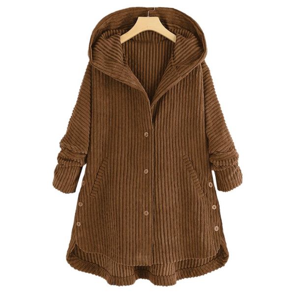 women's hoodies & sweatshirts winter coat women hooded solid long sleeve jacket button corduroy female loose casual clothing top, Black
women's hoodies & sweatshirts winter coat women hooded solid long sleeve jacket button corduroy female loose casual clothing top, Black