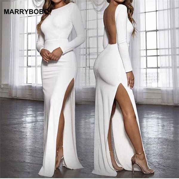 casual dresses autumn winter women long maxi dress 2021 sleeve backless bodycon slit elegant evening party vestidos, Black;gray
casual dresses autumn winter women long maxi dress 2021 sleeve backless bodycon slit elegant evening party vestidos, Black;gray
