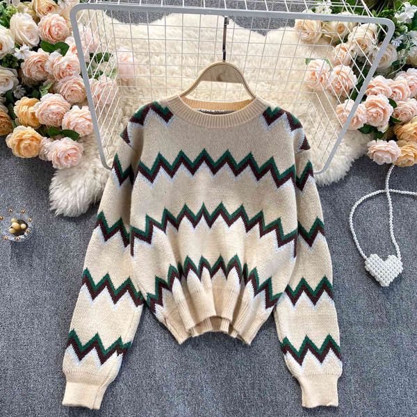 women's sweaters foamlina autumn winter pullover wave striped knitting korean fashion college loose female jumper 7fdw, White;black
women's sweaters foamlina autumn winter pullover wave striped knitting korean fashion college loose female jumper 7fdw, White;black