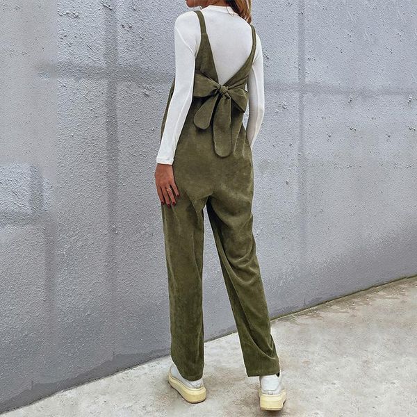 women's pants & capris 2021 full length trousers fashion ladies casual bottom solid color sleeveless v neck overalls back lace up bow f, Black;white
women's pants & capris 2021 full length trousers fashion ladies casual bottom solid color sleeveless v neck overalls back lace up bow f, Black;white