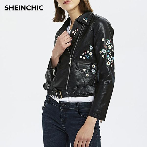women's jackets autumn 2021 fashion women clothing pu leather jacket outerwear embroidery long sleeve zippers motor biker female coat, Black;brown
women's jackets autumn 2021 fashion women clothing pu leather jacket outerwear embroidery long sleeve zippers motor biker female coat, Black;brown