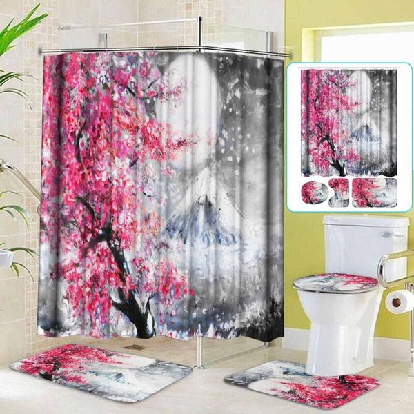 shower curtains sakuras snow mountain printing polyester waterproof bathroom toilet cover mat non-slip rug set for home decor
shower curtains sakuras snow mountain printing polyester waterproof bathroom toilet cover mat non-slip rug set for home decor