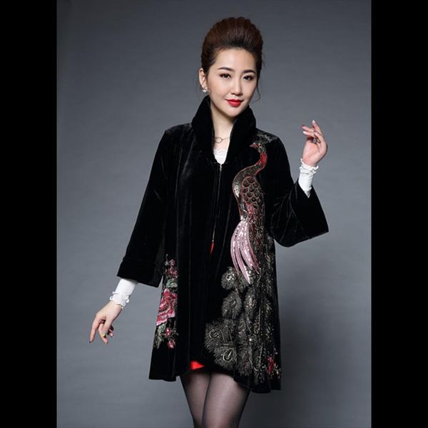 women's trench coats 2021 autumn gold velvet embroidery windbreaker large size middle aged mother elegant coat 6xl, Tan;black
women's trench coats 2021 autumn gold velvet embroidery windbreaker large size middle aged mother elegant coat 6xl, Tan;black