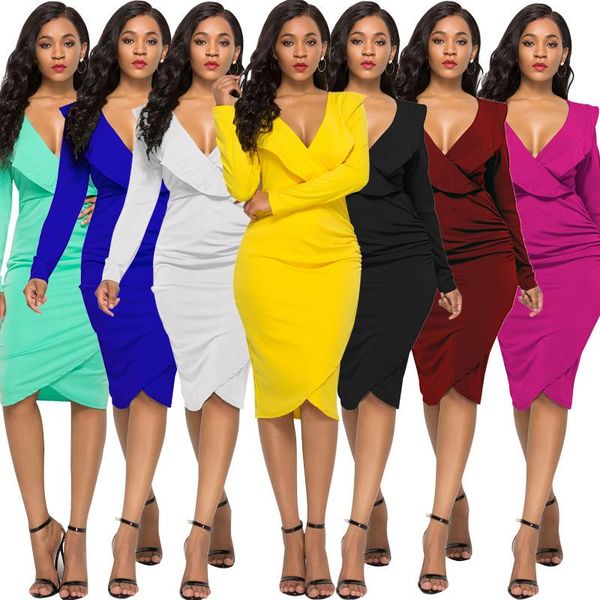 casual dresses women's dress sheath ruffles lomg sleeves summer high street v-neck european and american style for ladies, Black;gray
casual dresses women's dress sheath ruffles lomg sleeves summer high street v-neck european and american style for ladies, Black;gray