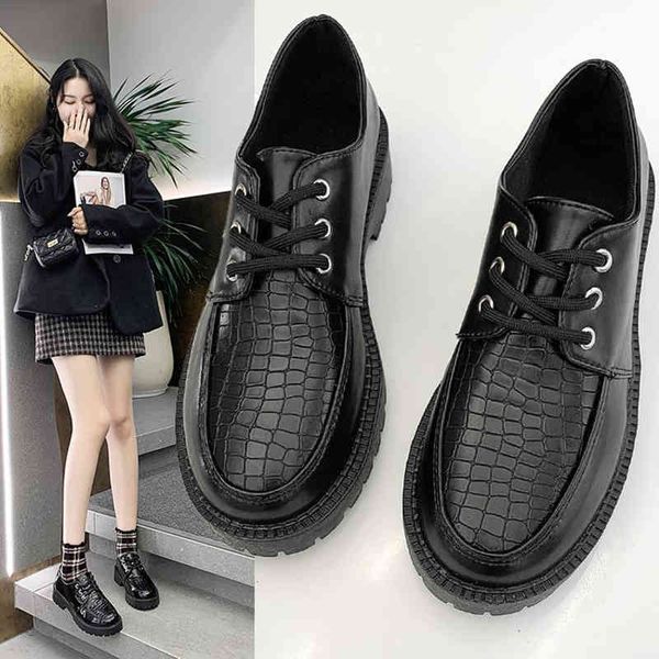 dress shoes pattern small leather women patent&matte oxfords sneakers flats thick heels alligator lace up loafers lve0, Black
dress shoes pattern small leather women patent&matte oxfords sneakers flats thick heels alligator lace up loafers lve0, Black