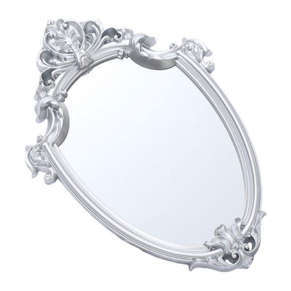 mirrors 1pc vintage wall-mounted mirror embossed home decorative (silver)
mirrors 1pc vintage wall-mounted mirror embossed home decorative (silver)