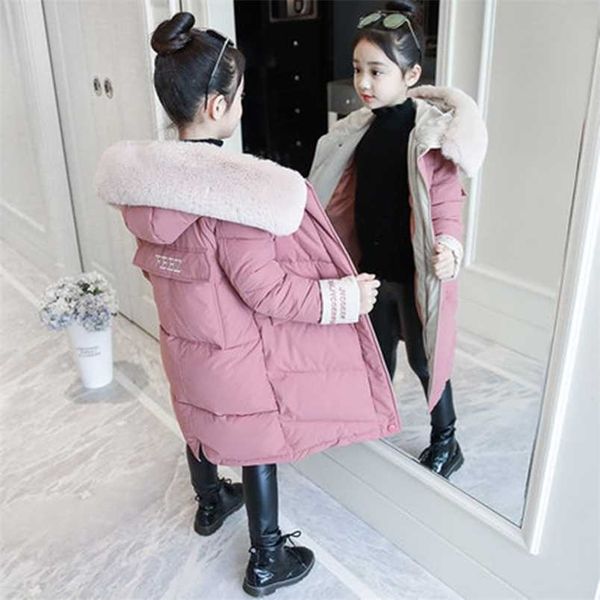 girl winter jacket kids outdoor warm coat thick parka children's clothing windproof cotton fur hooded outerwear 3-13 year 211203, Blue;gray
girl winter jacket kids outdoor warm coat thick parka children's clothing windproof cotton fur hooded outerwear 3-13 year 211203, Blue;gray