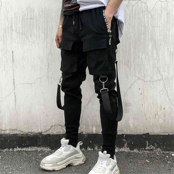 hiphop streetwear jogger pant men black multi-pocket ribbons pants cotton casual street style sweatpants 210715
hiphop streetwear jogger pant men black multi-pocket ribbons pants cotton casual street style sweatpants 210715